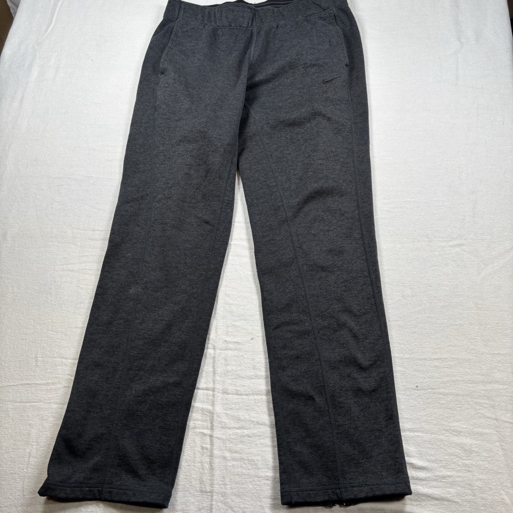 Nike Therma Fit Pants Womens‎ Small Gray Training Ankle Zip Sweatpants 620335